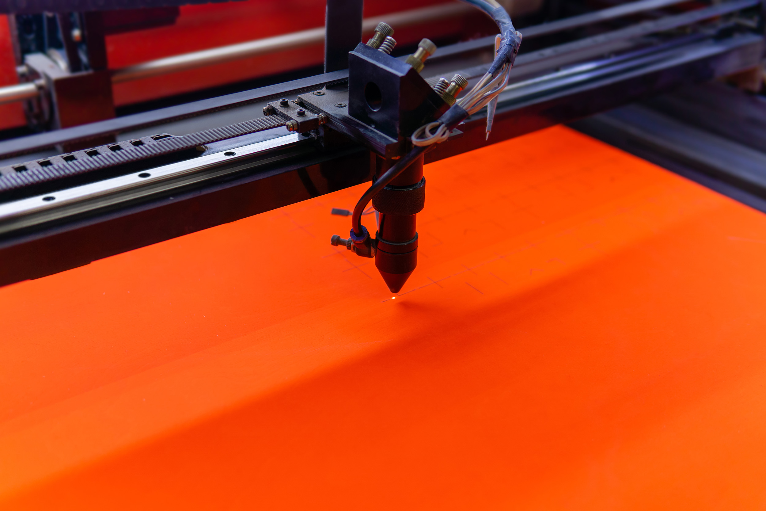plywood sheet processing on a laser cutting machine
